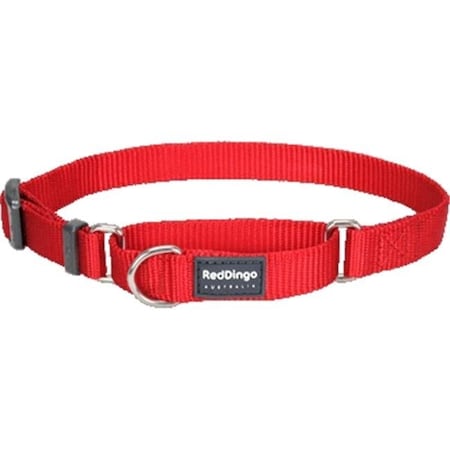 Red Dingo MC-ZZ-RE-LG Martingale Dog Collar Classic Red; Large